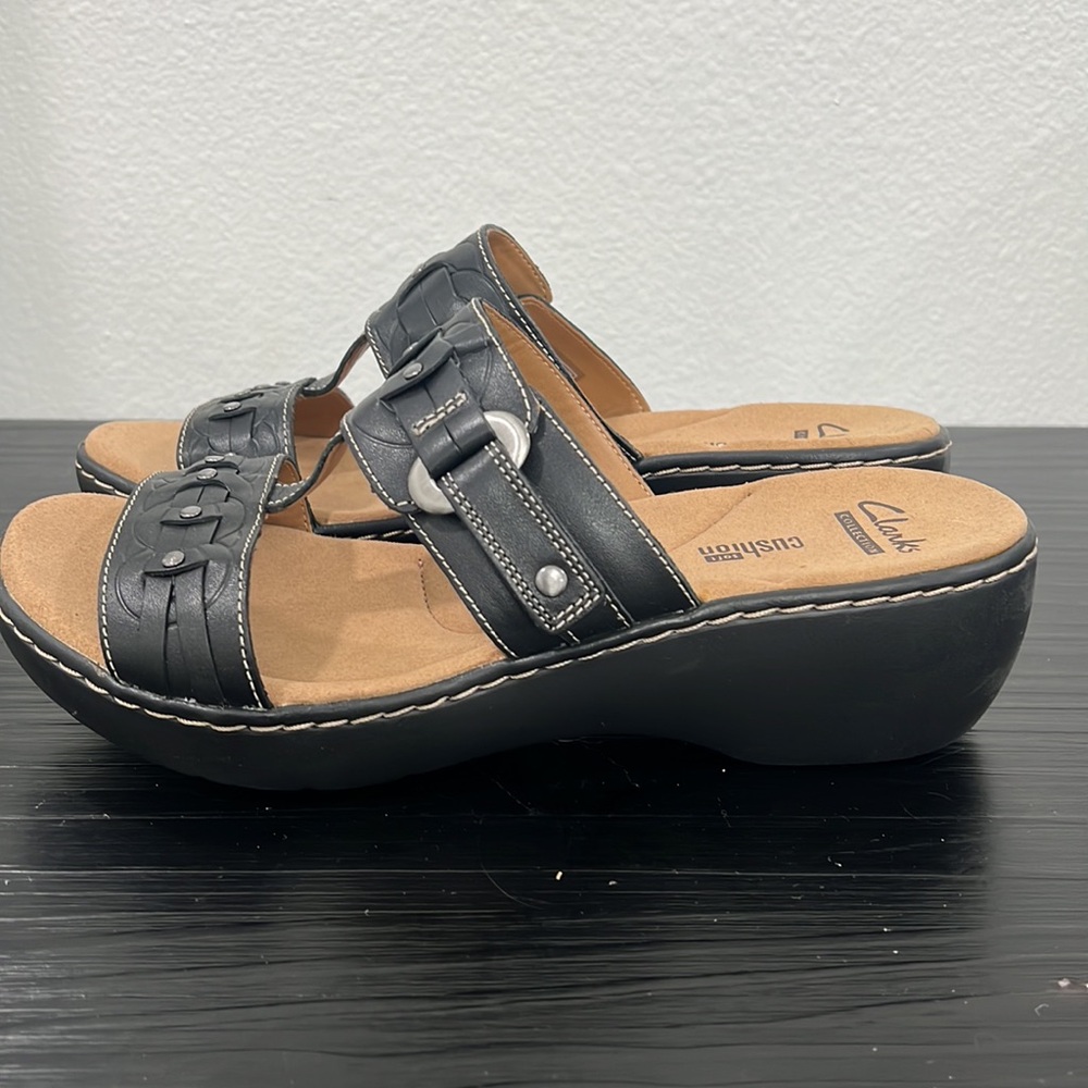 Clarks Women’s Sandals Delana Macrae Black Size 8 - Picture 4 of 15